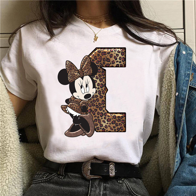 Camiseta manga corta inicales Minnie