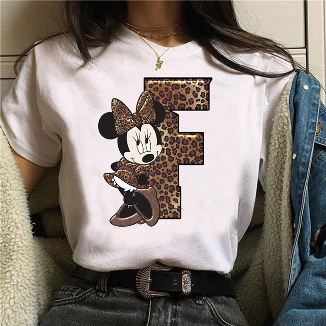 Camiseta manga corta inicales Minnie