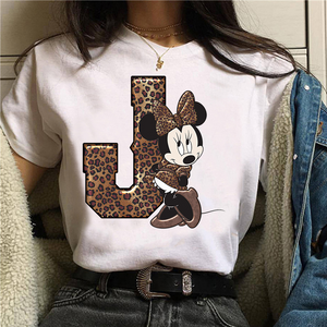 Camiseta manga corta inicales Minnie