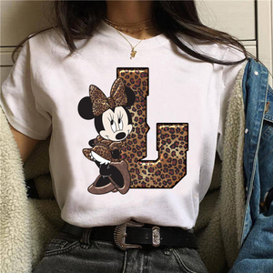 Camiseta manga corta inicales Minnie