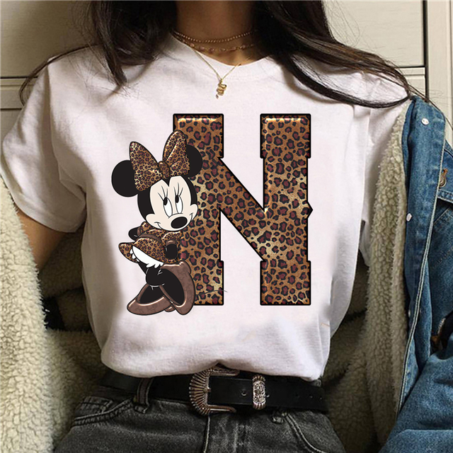 Camiseta manga corta inicales Minnie