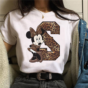 Camiseta manga corta inicales Minnie