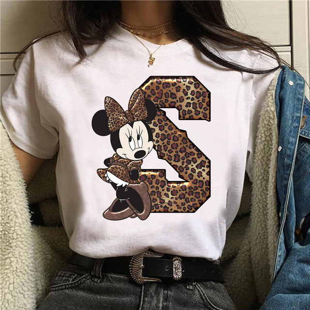 Camiseta manga corta inicales Minnie