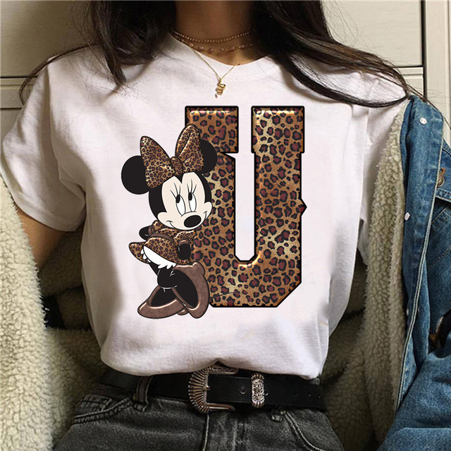 Camiseta manga corta inicales Minnie