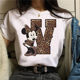 Camiseta manga corta inicales Minnie