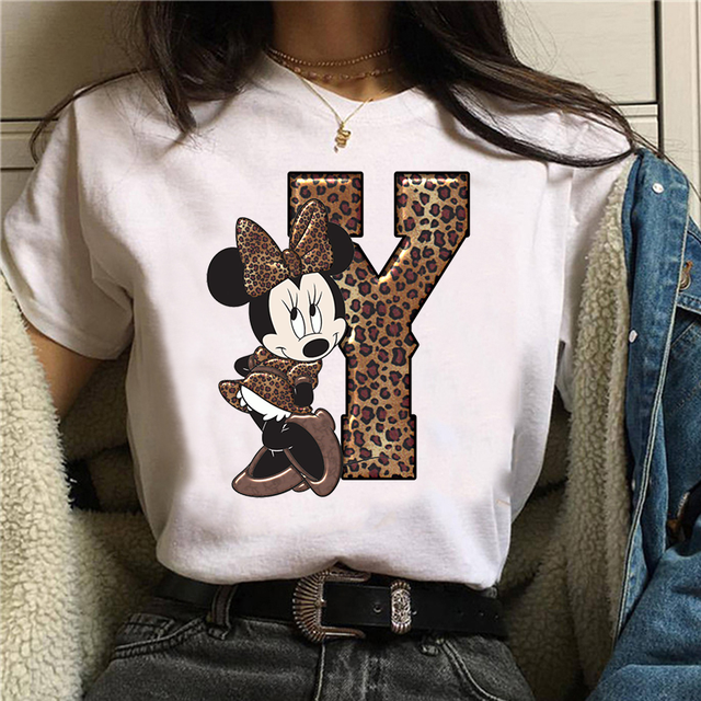 Camiseta manga corta inicales Minnie