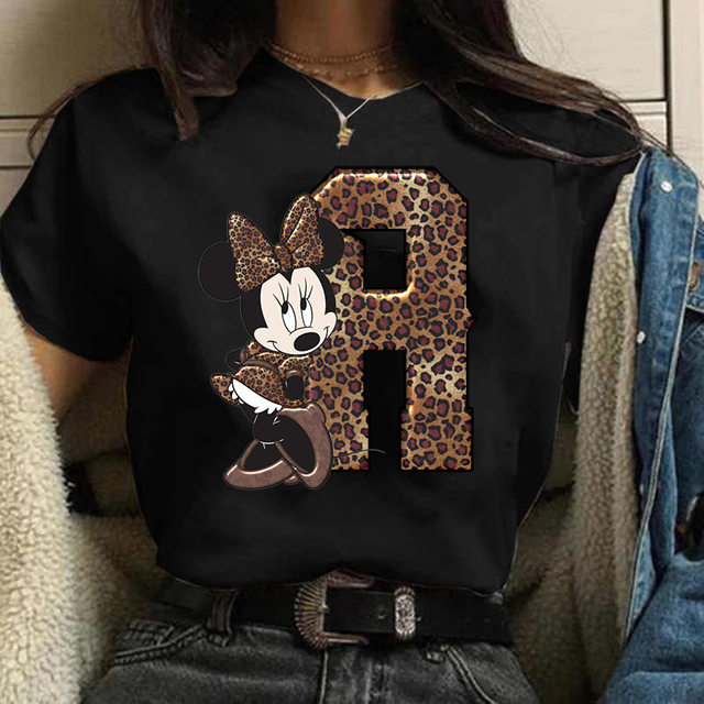 Camiseta manga corta inicales Minnie