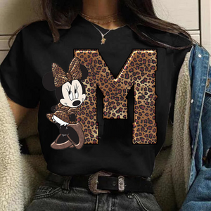 Camiseta manga corta inicales Minnie