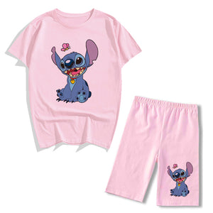 Conjunto 2 piezas tipo pijama Stitch chica